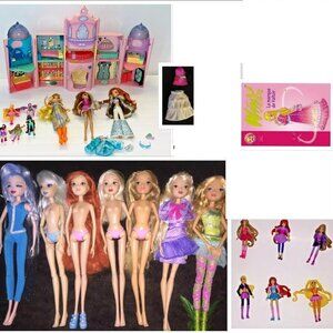 HUGE Lot  WINX CLUB dolls CASTLE, Bloom, Icy Stella Flora, Figures Dolls